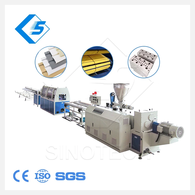 PVC WPC Panel Machine Interior Decoration Cladding Ceiling Roofing Tiles Hollow Bathroom Panel Profile Extrusion Production Line