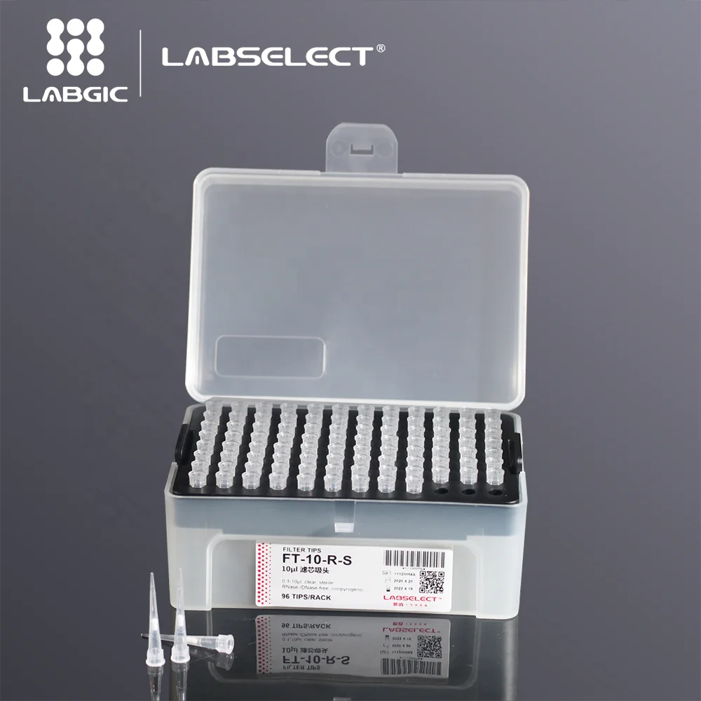 Labgic pipette tips 10ul  Filter Tips(32mm) pipettetips10ul  for cell culture