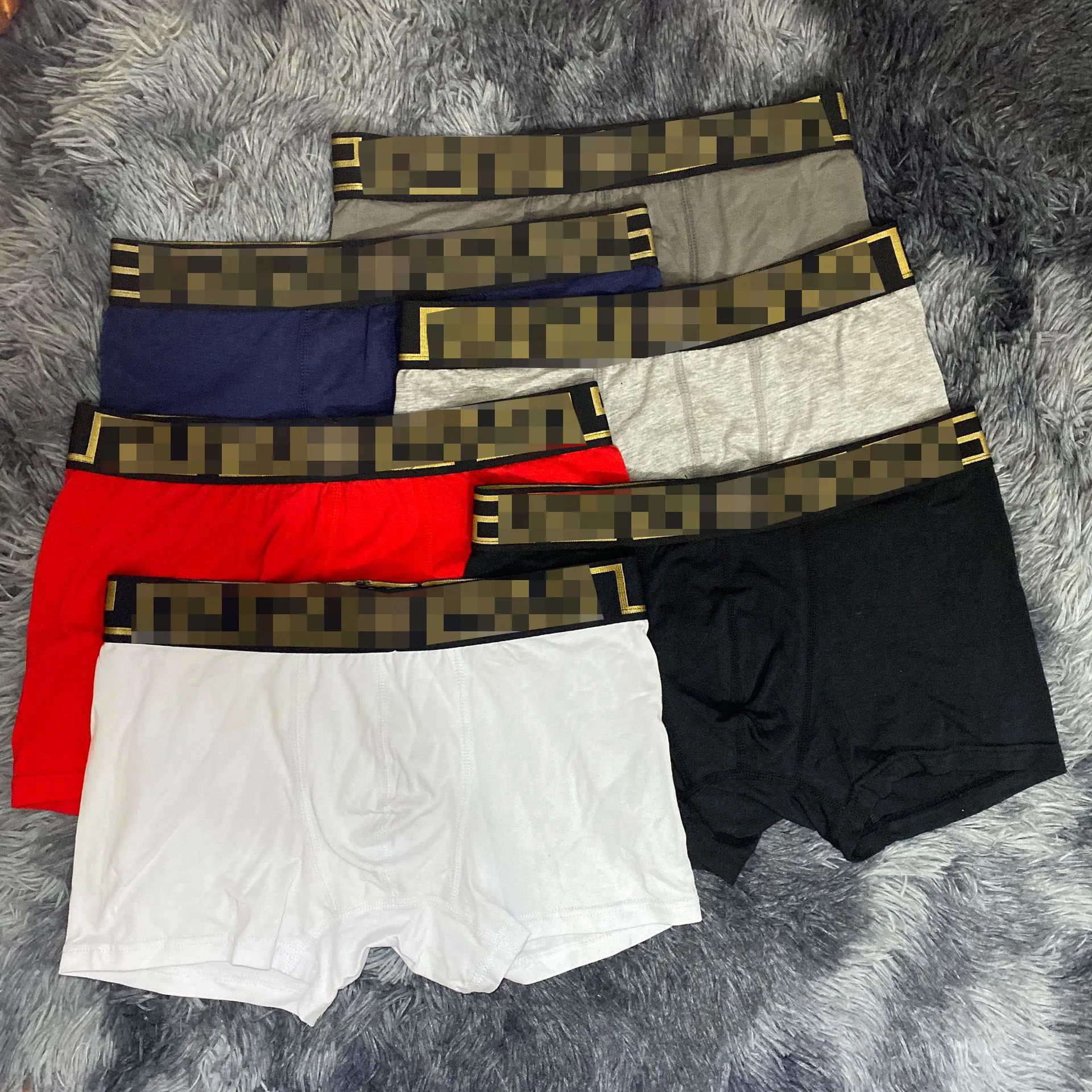 
Breathable Elastic Solid Knitted Underwear Men Boxers Briefs 100% Cotton 