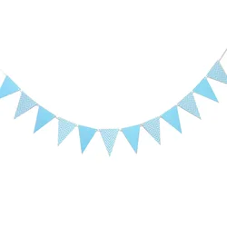 Rose Gold Silver Stamp Hanging Paper Triangle Bunting Pennant Flag Banner Garland for Birthday Bridal Baby Shower Wedding