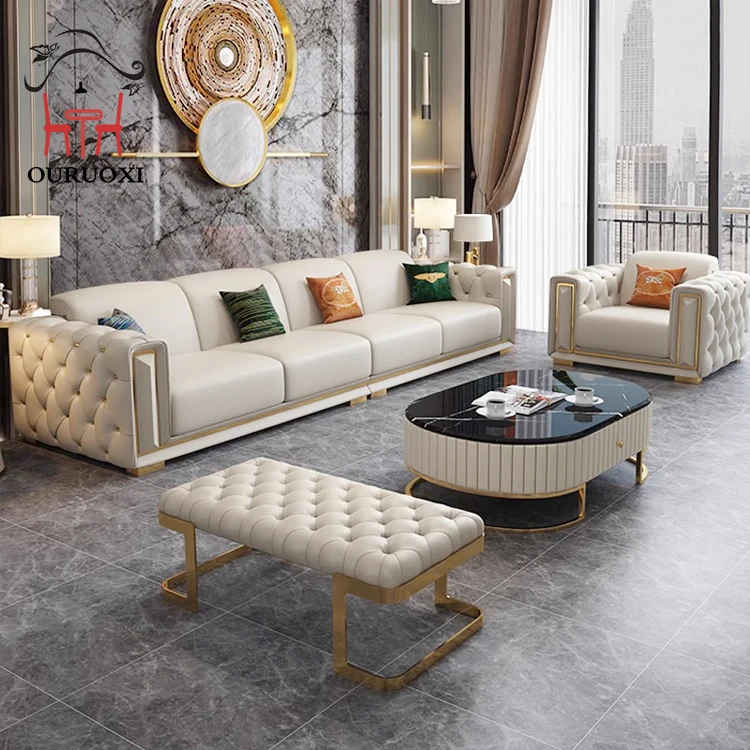 Wholesale hot sell Italian design solid wood frame modern sectional fabric 1+2+3 seat sofa for living room
