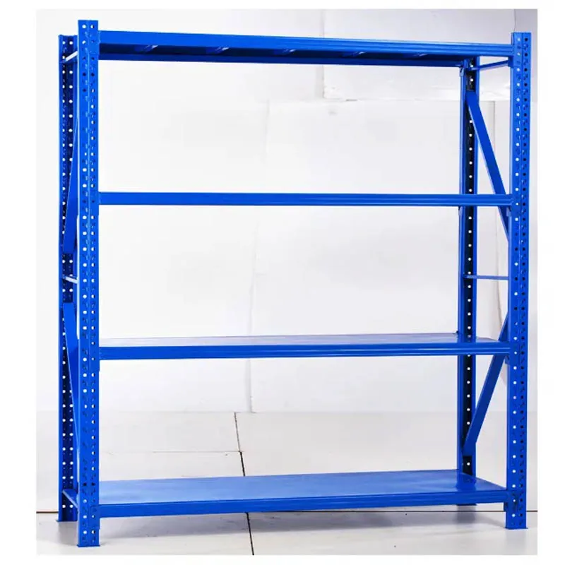 Customized Steel Metal Shelves Storage Display Stand Galvanized Light Duty Metallic Single-sided Warehouse Rack