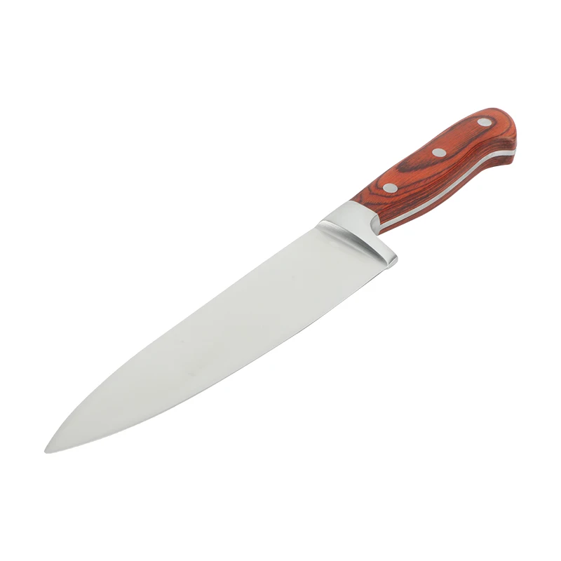 Kitchen Wooden Handle Slicing Knife Wood Texture Fish Fruit Carving Knives Chef Knife