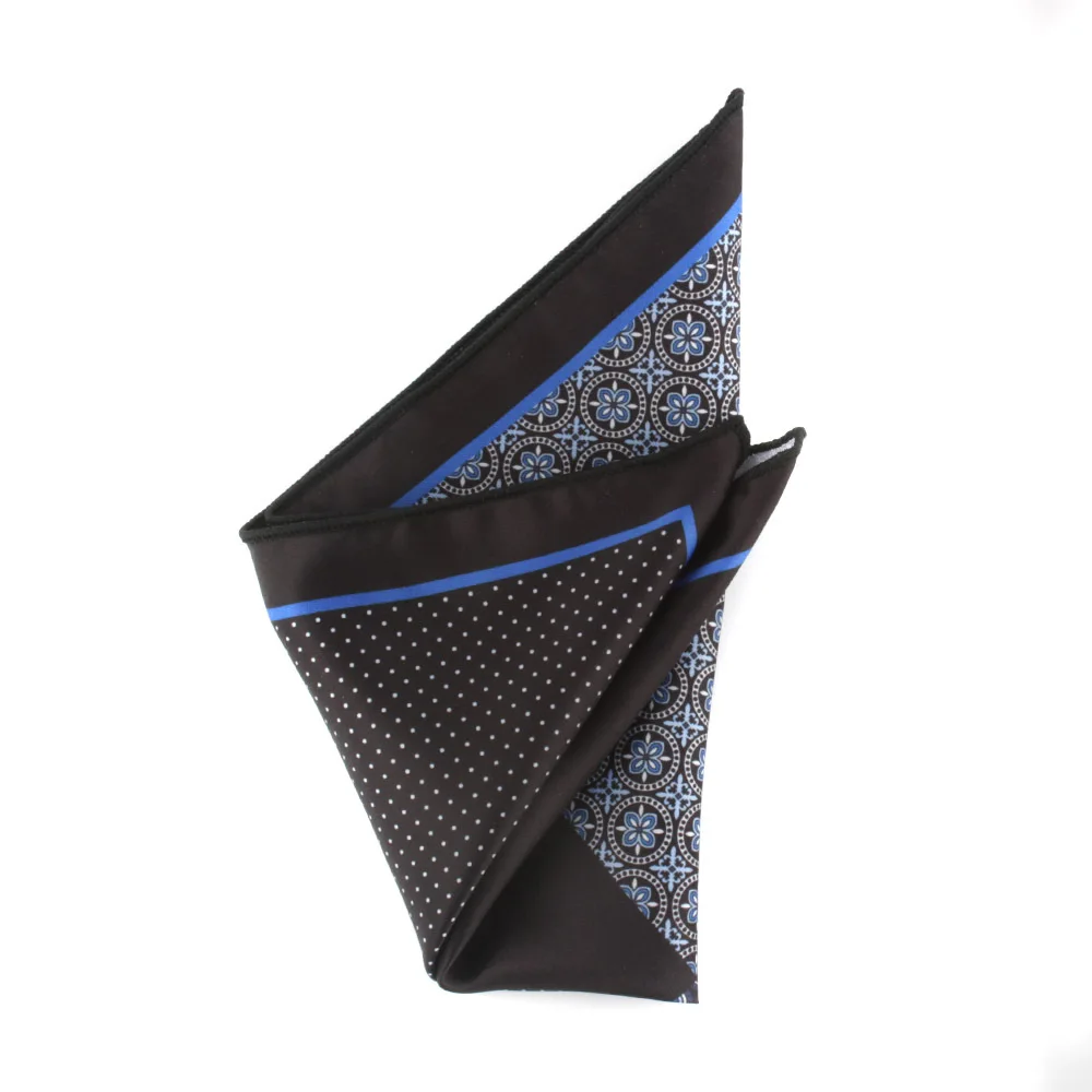 Wholesale Mens Fashion Classic Handkerchief High Quality Knitted Polyester Printed Pocket Square