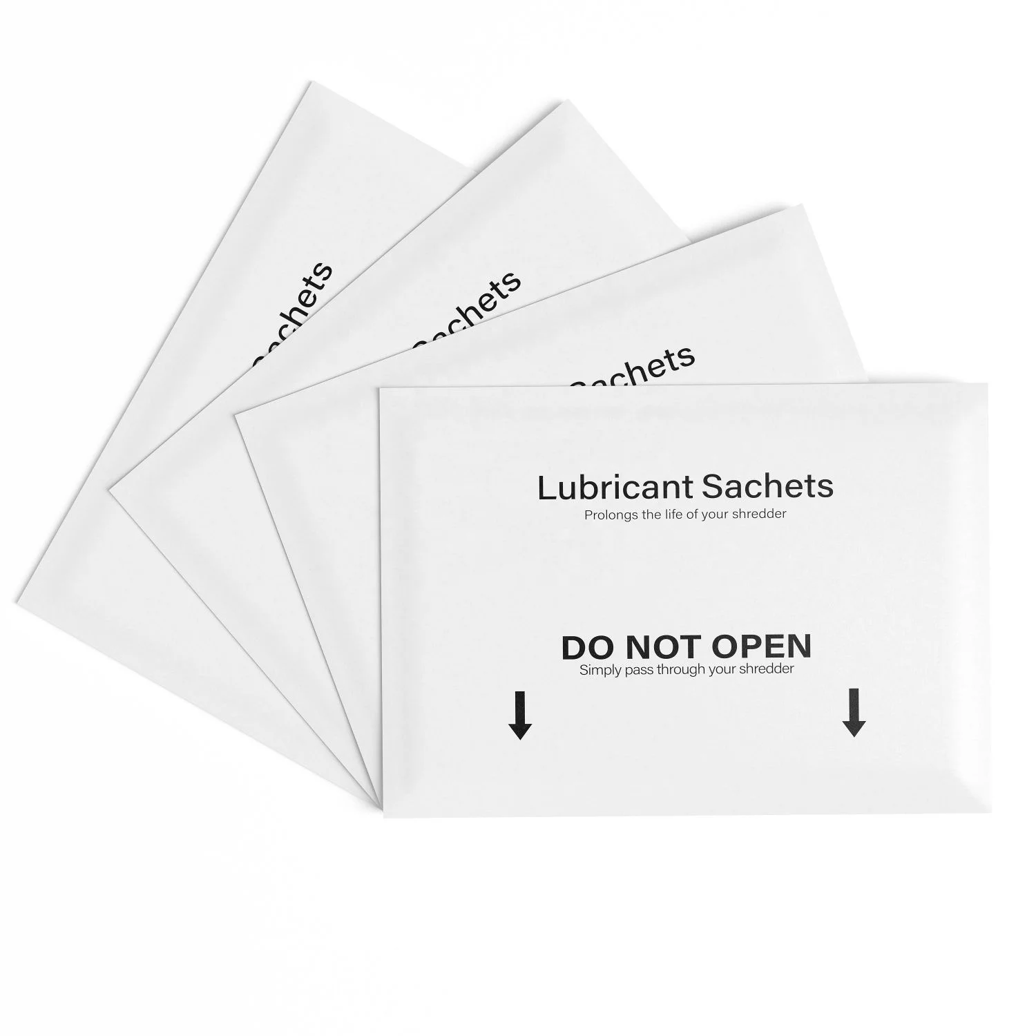 Premium Paper Shredder lube: Canola Shredder Oil Paper & Lubricant Sheets, lubricant satchet lubricant oil sheetIDSLS008