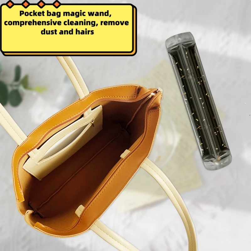 Portable Mini Travel Lint Roller Washable PU Material Pet Hair Remover for Hats Manual Use for Dust Wiping Cloth Cleaning