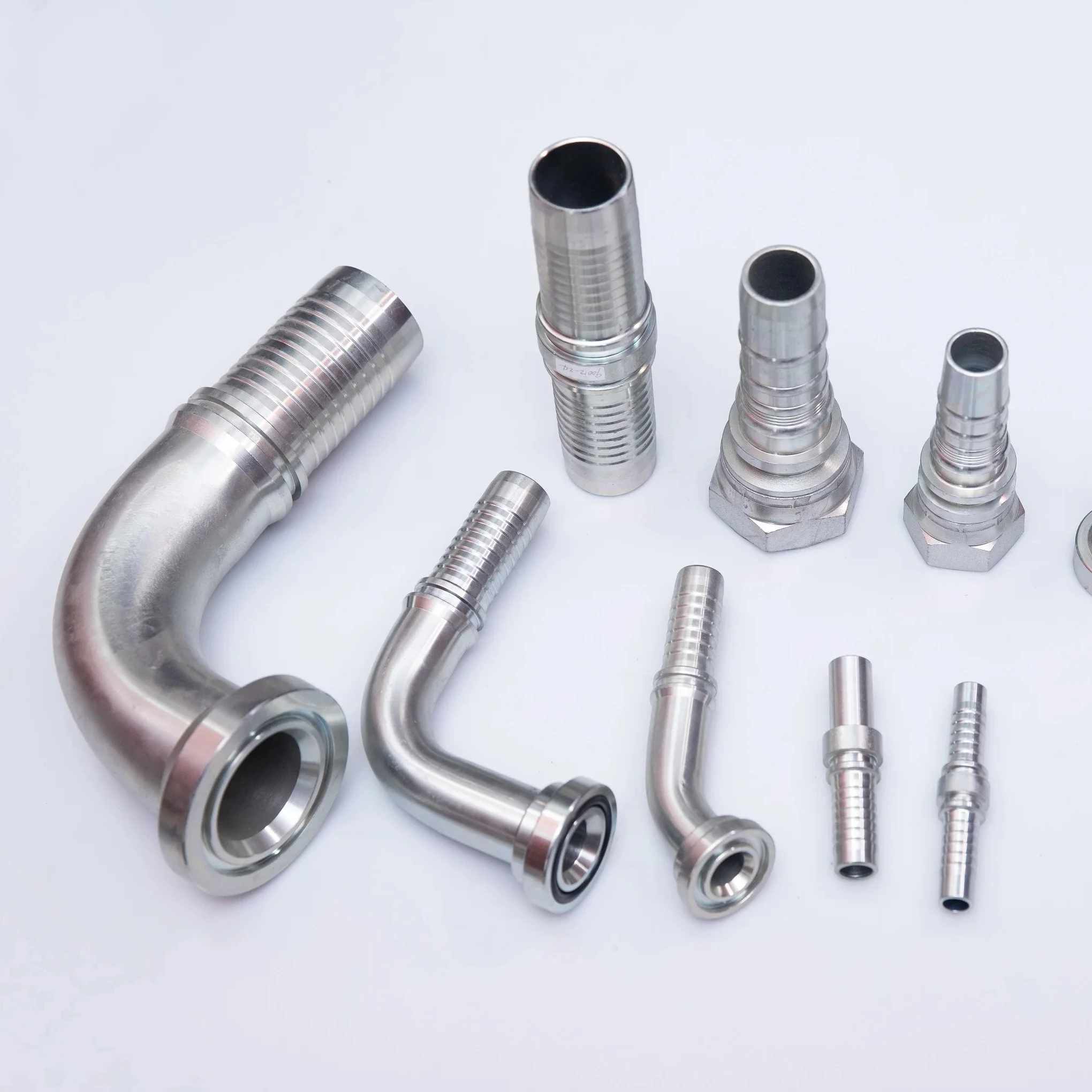 Hydraulic Crimp Hose Endings with Union Connection Square Head Nipple Model Made of Steel and Stainless Steel Casting Technique