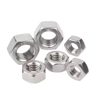 Factory direct sale SUS304 stainless steel Din934 silvery hexagon nuts M8 hex nuts