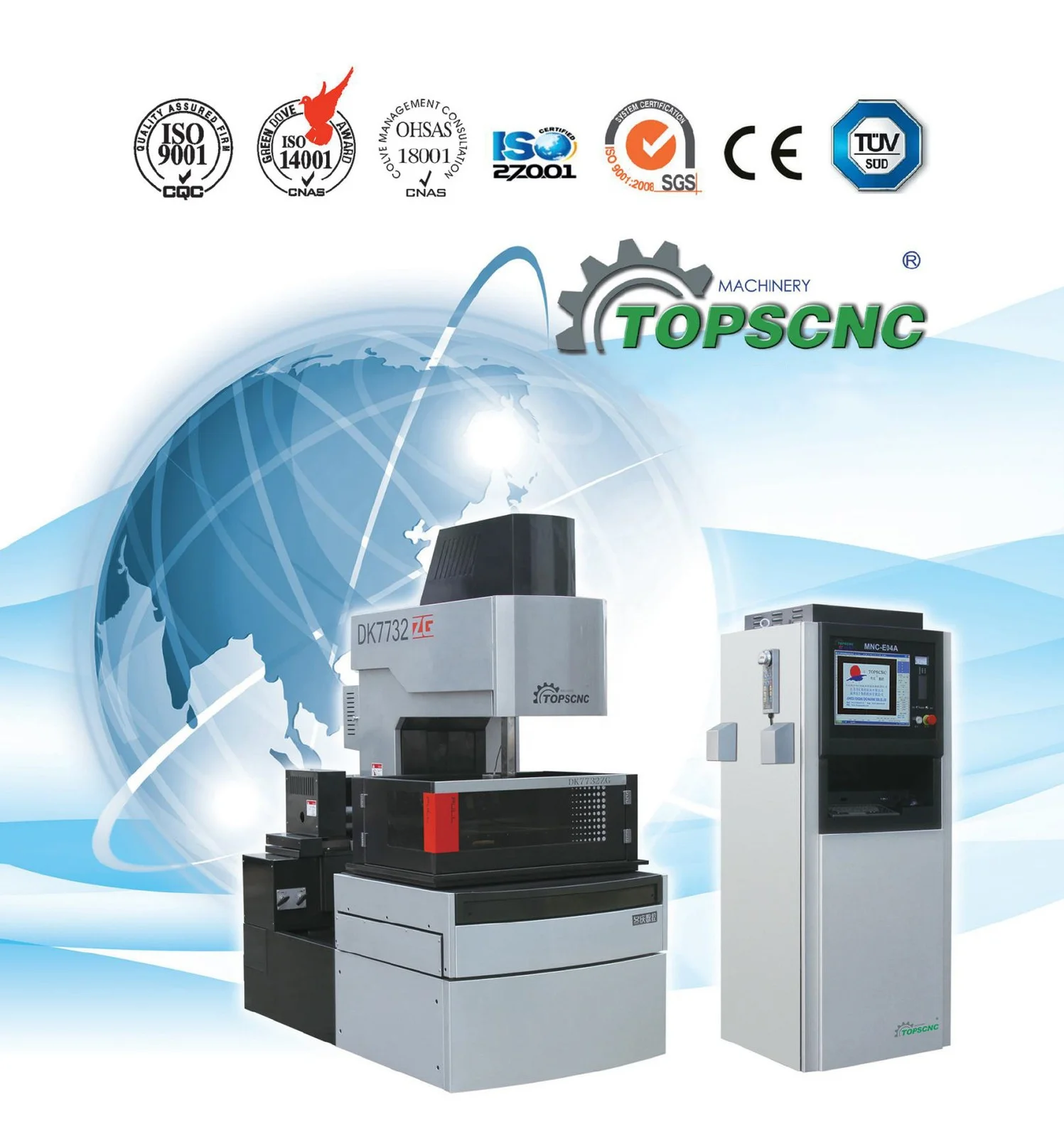 DK7732ZT   CNC multi-cutting wire cut EDM  (multi-cutting,C-type,4 axis stepper motor drive)