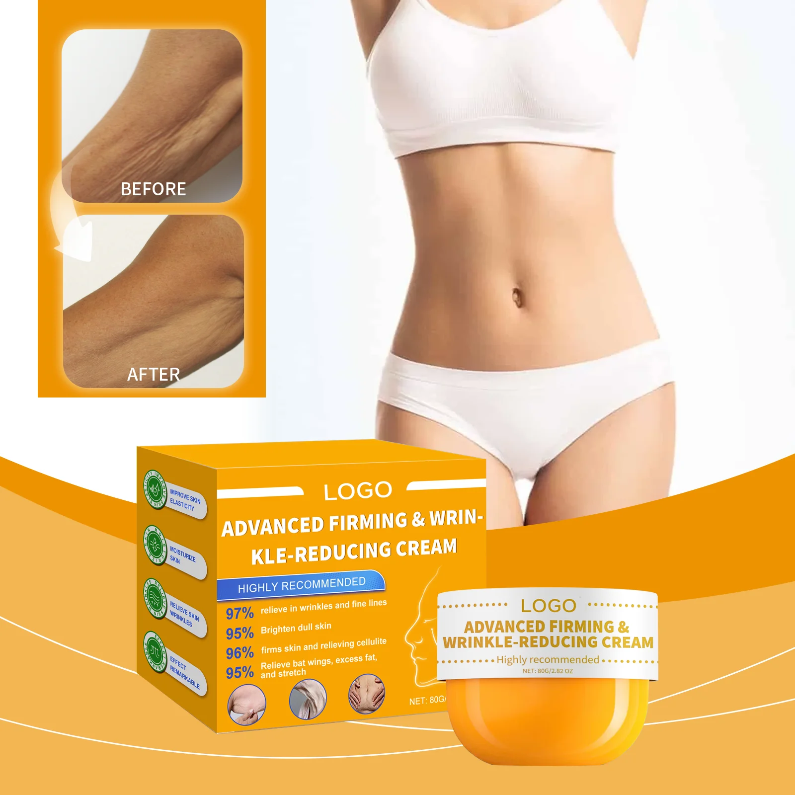 Collagen Firming Body Shaping slimming Cream for body Reduce Wrinkles advanced firming wrinkle reducing cream