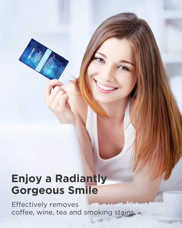 Dental Private Logo Teeth Whitening Strip Kit For Stain Removal Bleaching Care Cleaning Blanchiment Tooth Strip