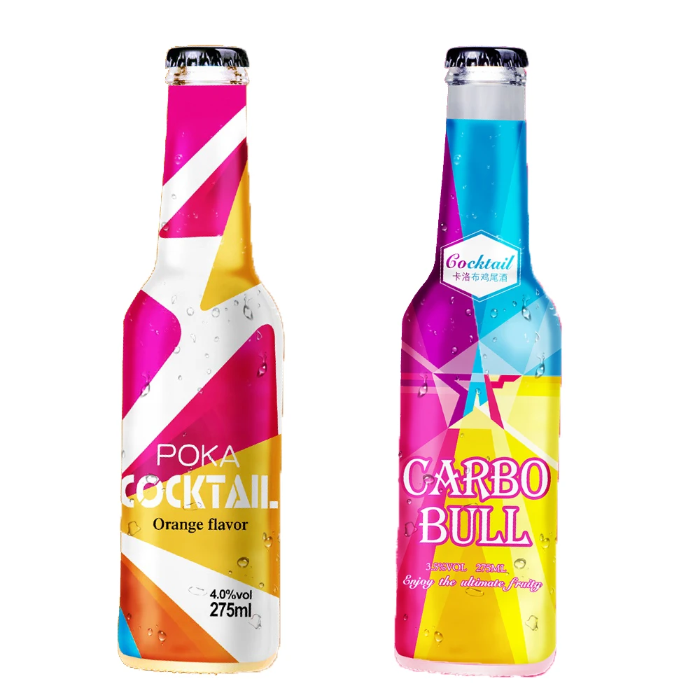 Factory supply Alcohol Taste 275 ml customized cocktail fruit flavor series juice cocktail Drink