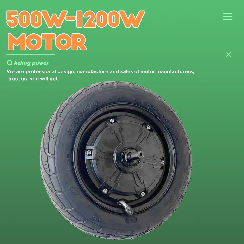 10 Inch  Scooter Motor Wheel 1200W 60V BLDC Electric Hub Motor Wheels