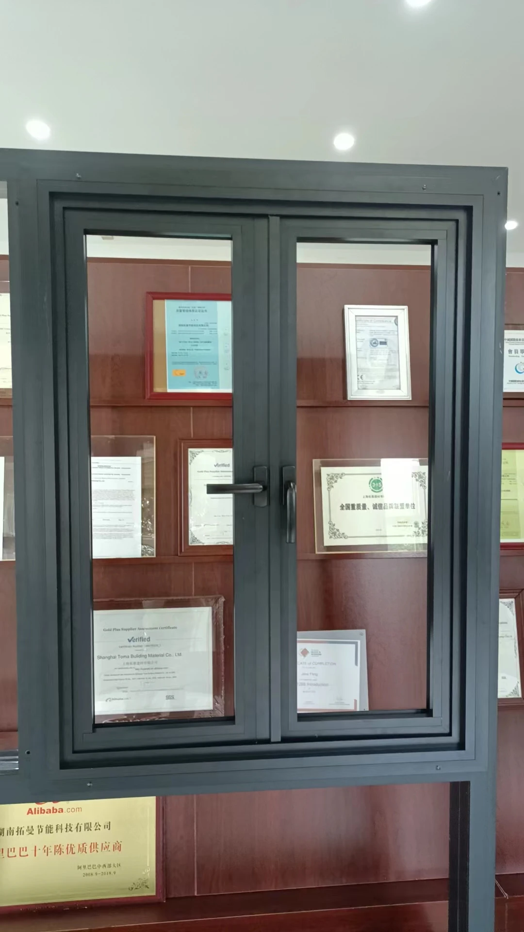 TOMA High Quality Heat and Sound Insulation Anti Theft Tempered Glass Aluminum Casement nailing fin