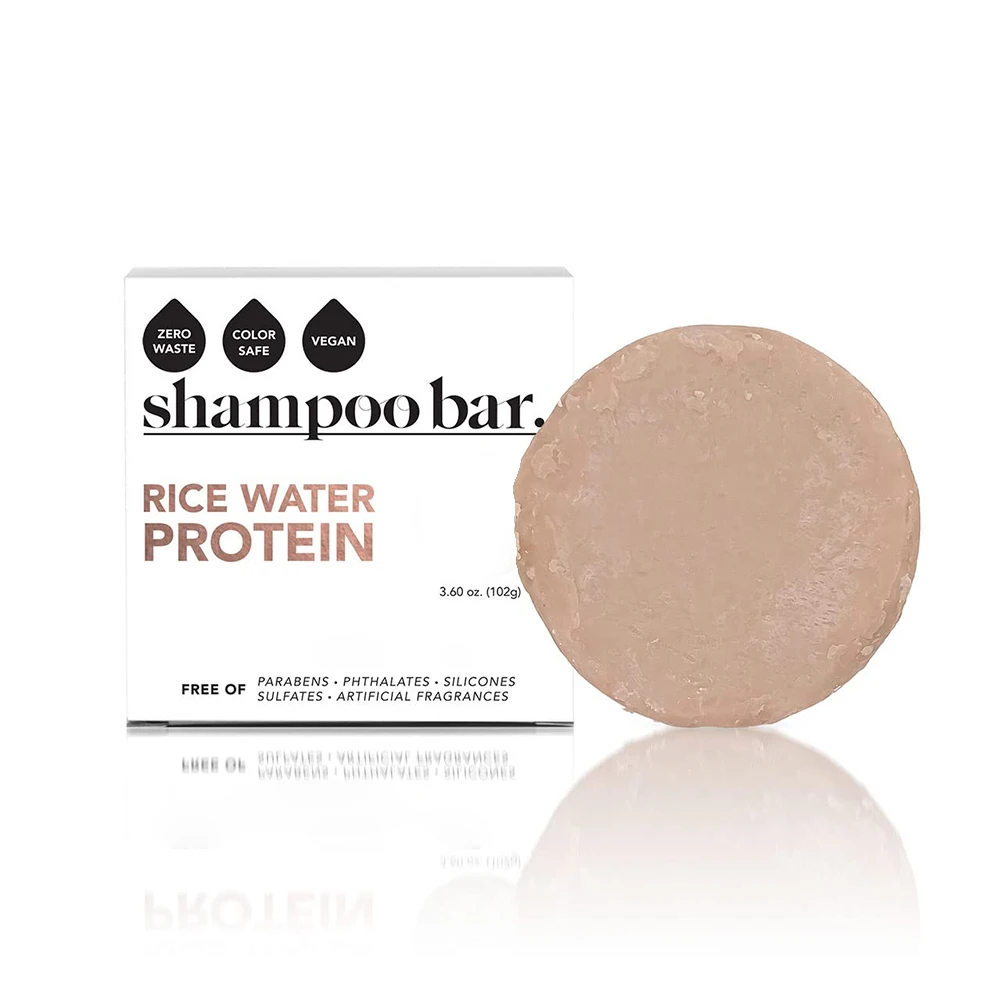 Eco Friendly Solid Organic and Vegan Natural Argan oil and Rice Shampoo Bar of Private Label Soap