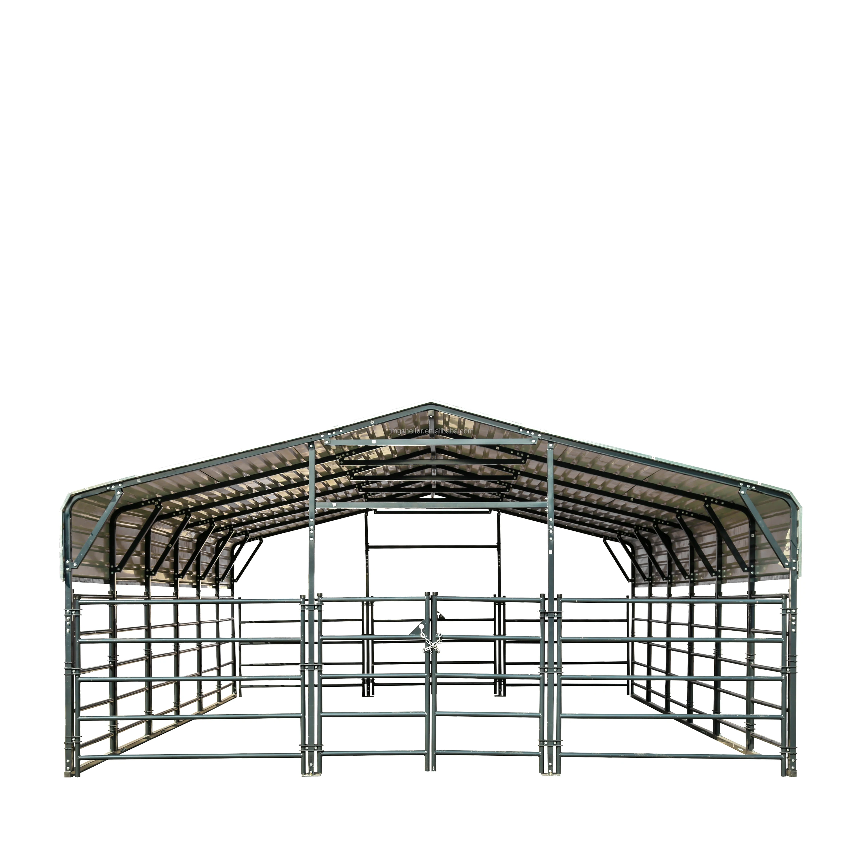 Factory Sales Custom Size High Snow and Wind Load Steel Structure Farm Portable Animals Shelter Livestock Tent