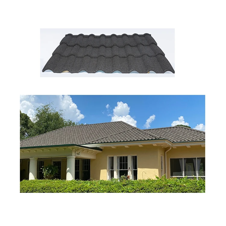 China High Quality Roofing Tile Colored Sand Colored Stone Metal Tile Export Manufacturers