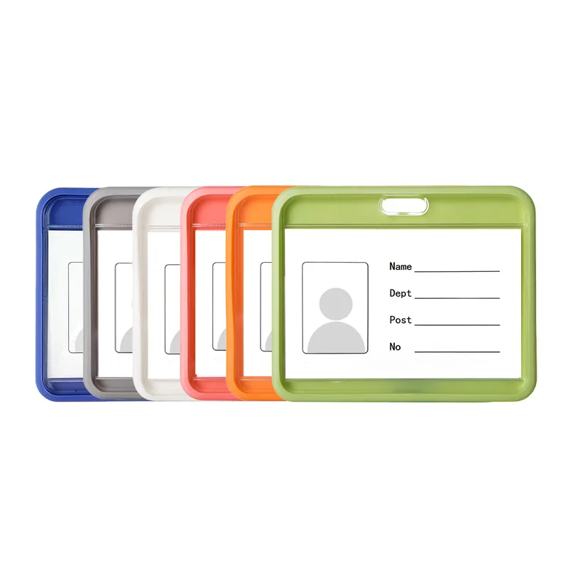 Factory Price Silicone Business Medical ID Card Holder Custom Student Name Card Badge Holder