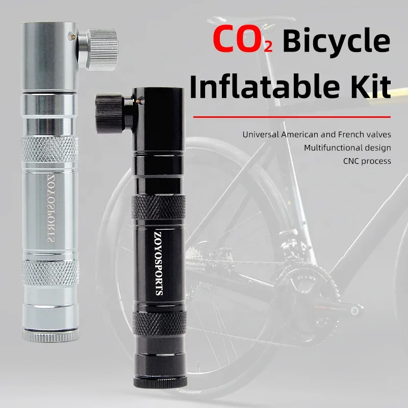 OEM  High-Pressure CO2 Bicycle Pump Kit Aluminum Alloy CO2 Inflator Tools with Presta Valve Includes Storage Case