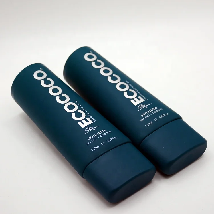 100% Sustainable Eco Friendly Flat Oval Sugar Cane Sugarcane Resin Tube  Cosmetic Packaging for Hand Cream Body Lotion