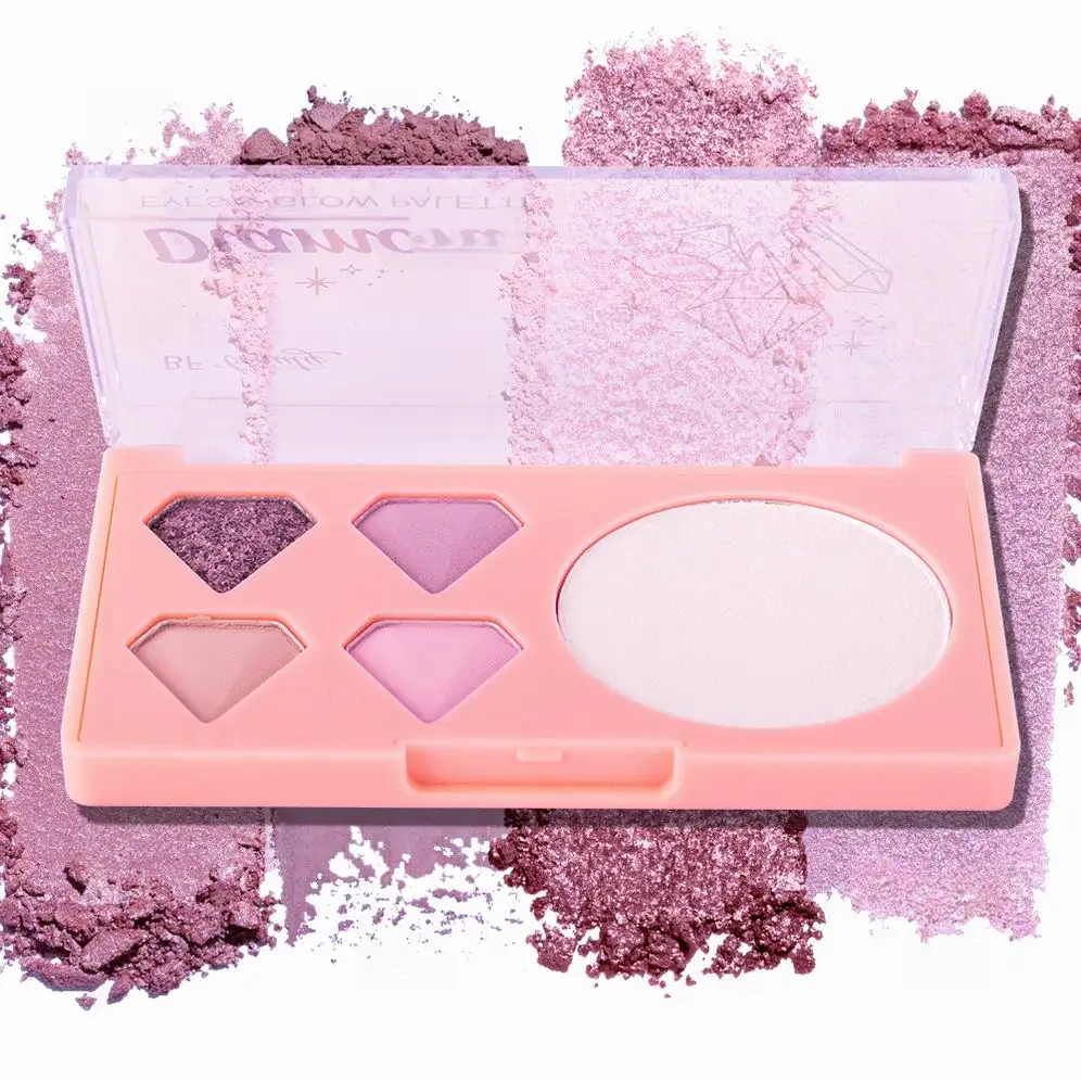 High Quality Shimmer Private Label Cruelty Free Eyeshadow Palette High Pigment Multi Use Diamond Glow Eye Palette