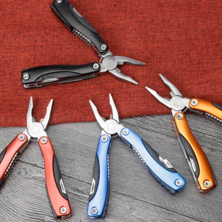 9 In 1 Pocket Portable Outdoors Stainless Folding Pliers Mini Combination Foldable Pliers Tool