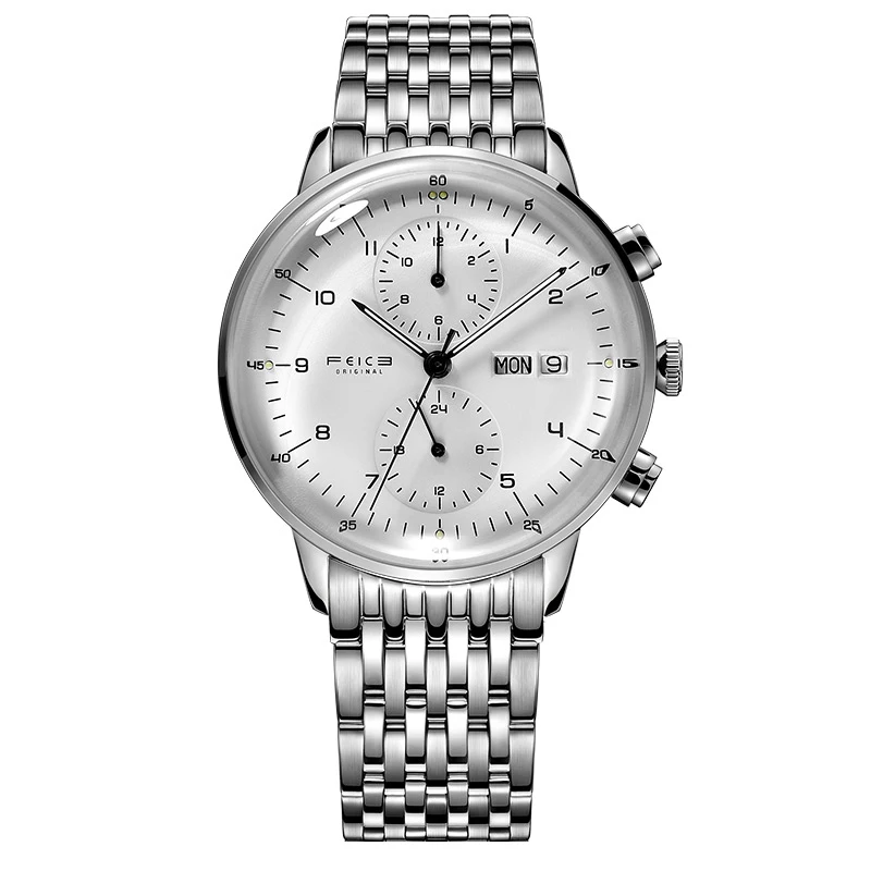 Stainless Steel Male 3ATM Waterproof Wristwatch Man Business Hot Wristwatch