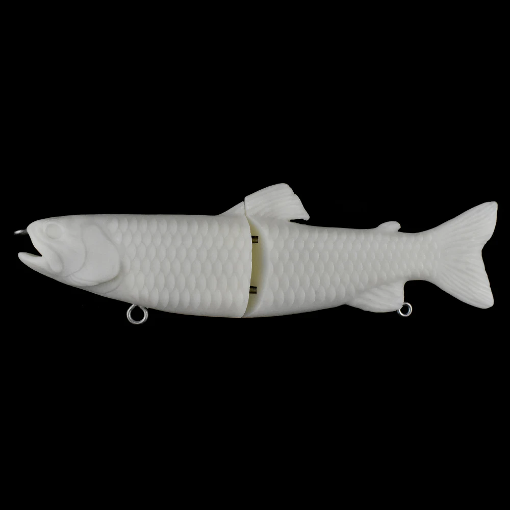 LURE FACTORY  Wholesale NEW Three -section Shad Sinking  jerkbait Transparent/ white body ABS hard fishing lure blank