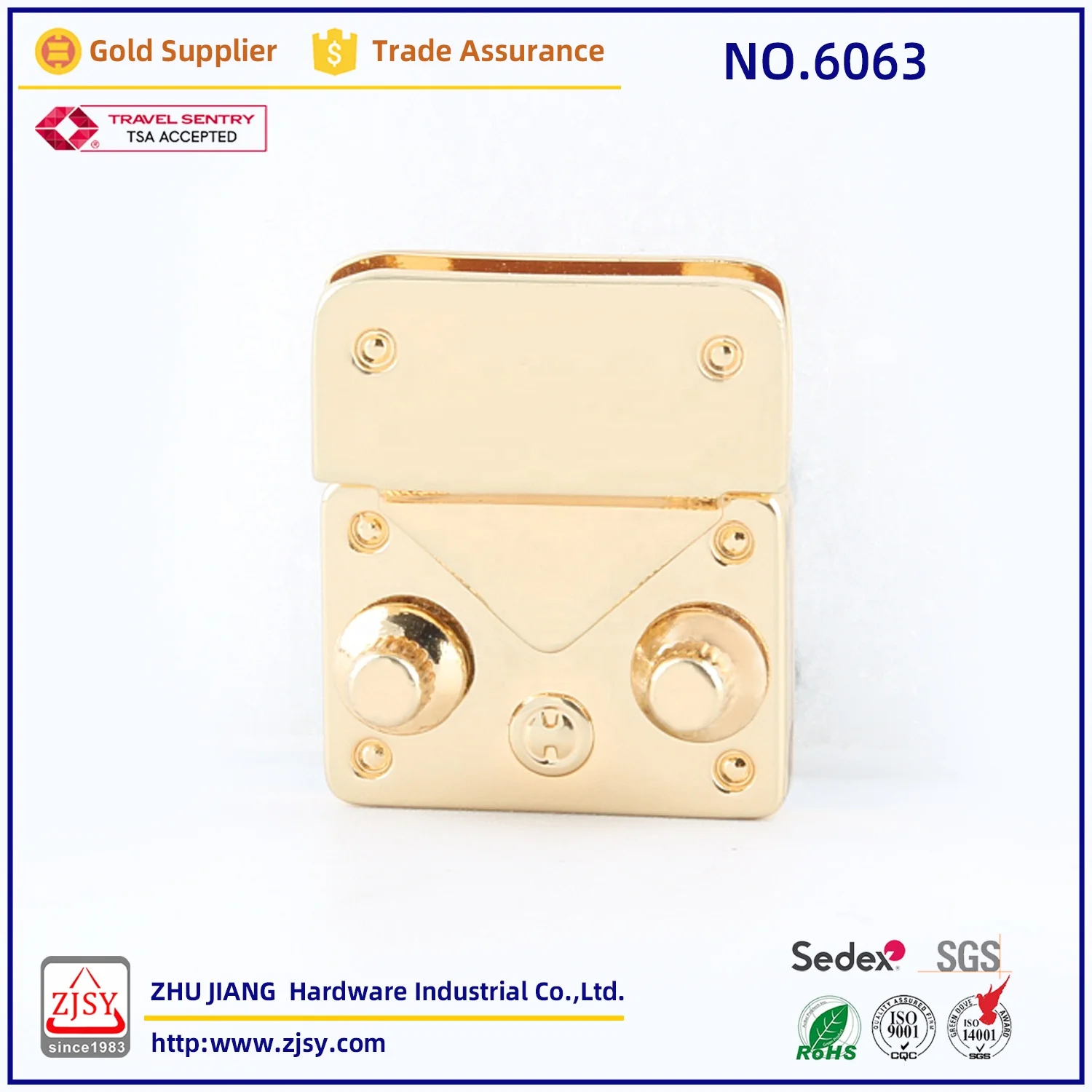 6063 Exquisite Handbag Metal Decoration Accessories Bag Clasp Lock