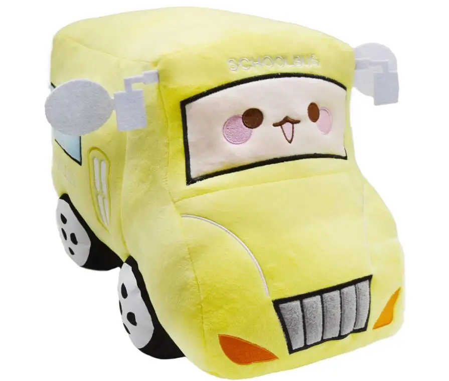 Soft Plush School Bus Stuffed Car Toy Super Cute Yellow Truck plushie Excellent Gifts for Kids or Birthday Party 11 Inches