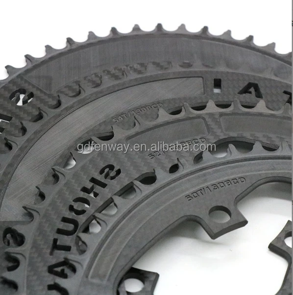 T300 T700 3k twill matte carbon fiber cnc plates service machining parts for road bike chain ring wheel products