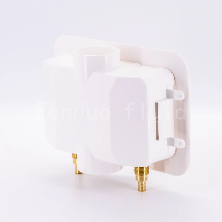 China Manufacturer Low Lead Alloy Washing Machine Outlet Box with PEX 1807 Inlet Connection  copper water hammer arrestor