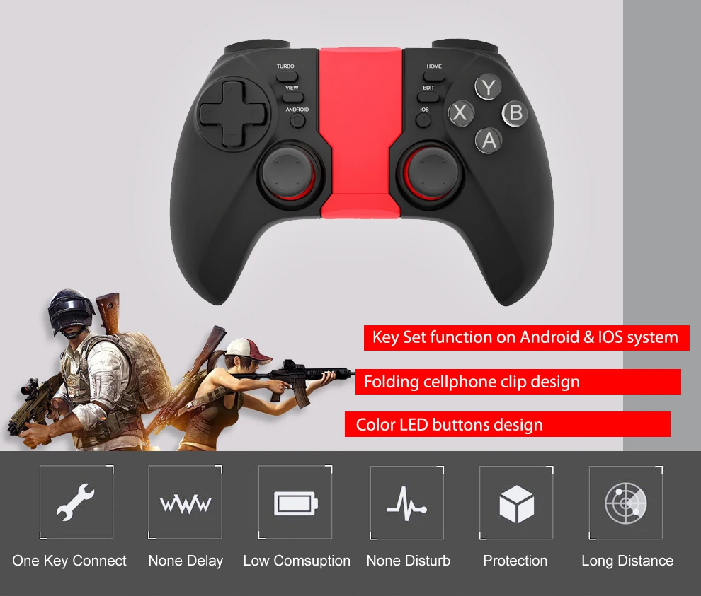 
Saitake brand wireless gamepad joystick & game controller android IOS for /Arena of Valor/Mobile Legends/Knives Out 