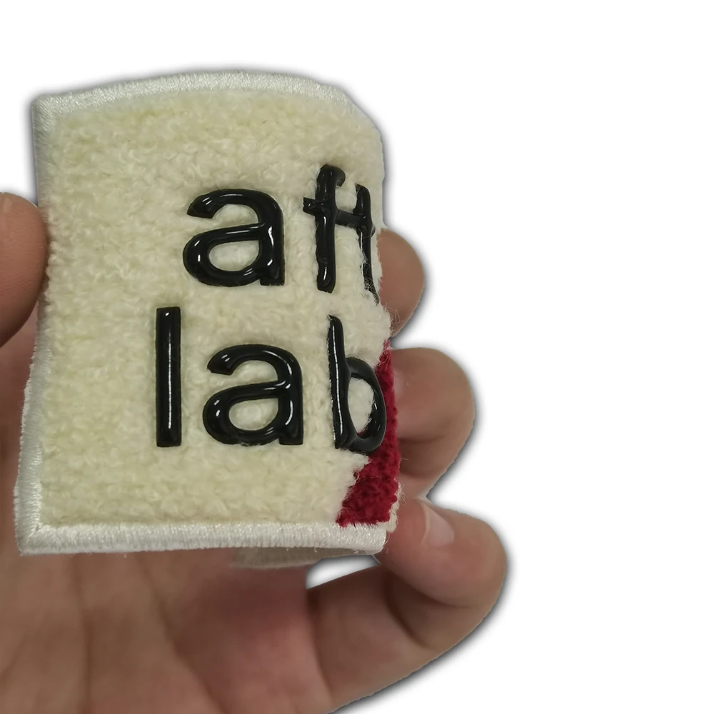 Custom Made Large Logo Embroidery Chenille Patch Heat Pressed Iron Patches for Clothing and Shoes Use