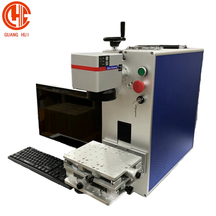 220V Blue Gold Jewelry Engraving Cutting Laser Marking Machine Fiber Galvo Max Laser Source New Used Condition 50W 30W 20W Power