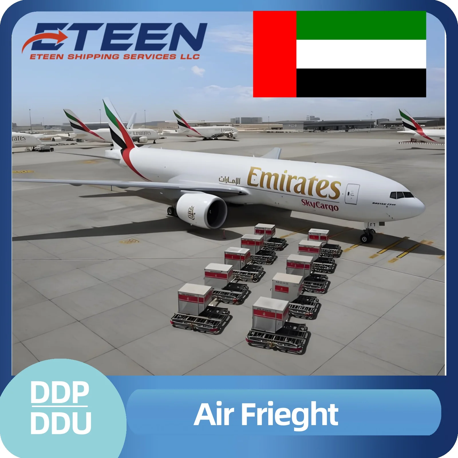 door to door supplier consolidation products freight cargo forward air shipping to UAE transport livraison products export