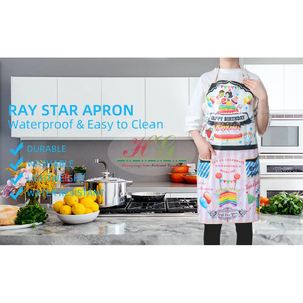 Pvc beautiful must-have home apron kitchen Dining Waterproof best choice for home