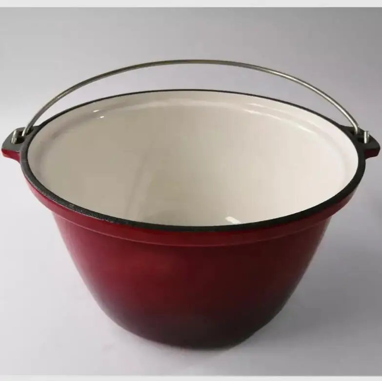 Эмалированный колпак с стальной ручкой