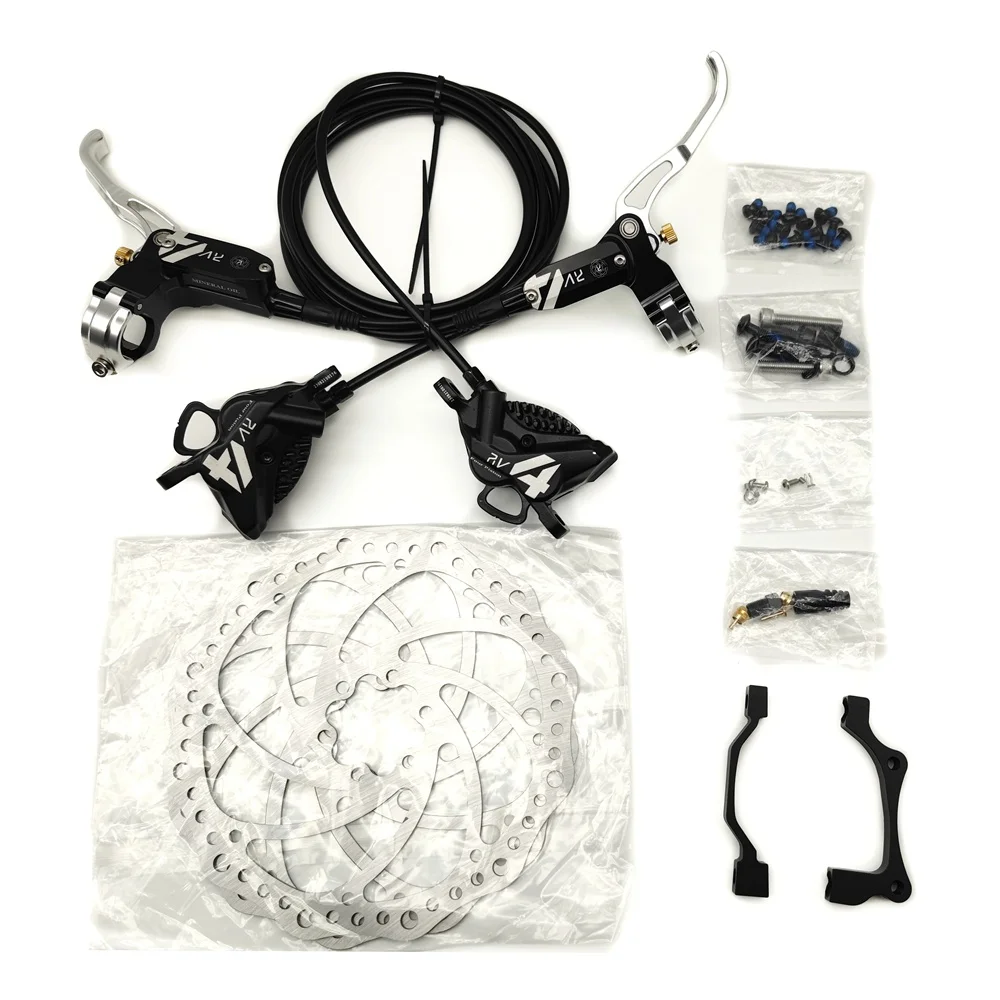High Quality Bicycle Disc Brake Set Aluminum Mountain Bike HDB-03 4 Action Hydraulic Bicycle Disc Brake Set