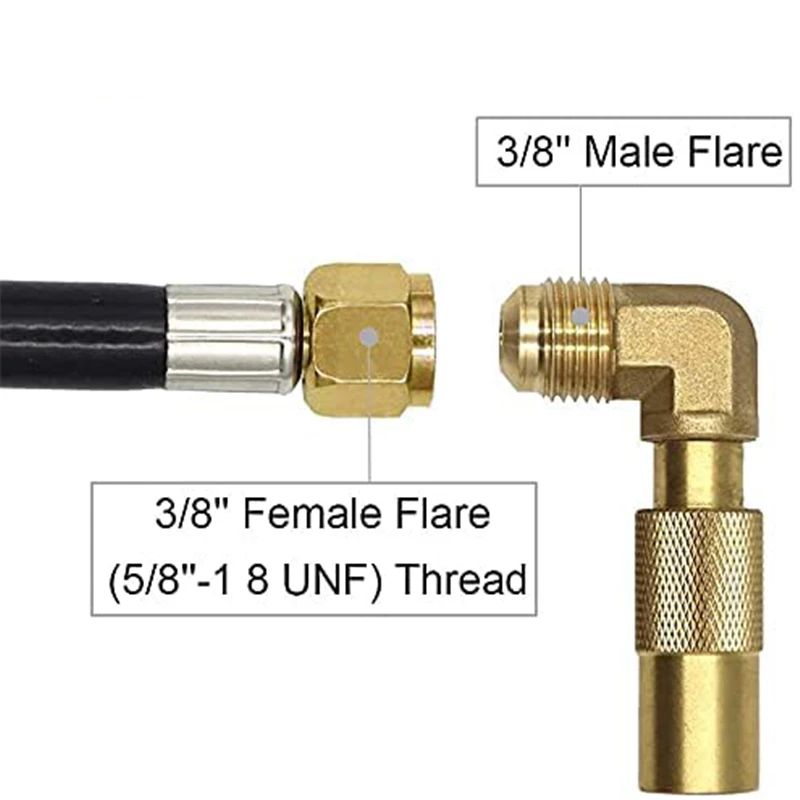 Propane Quick Connect Extension Hose with Low Pressure Regulator and Elbow Adapter for Camp Chef Stoves, Portable Fire Pits