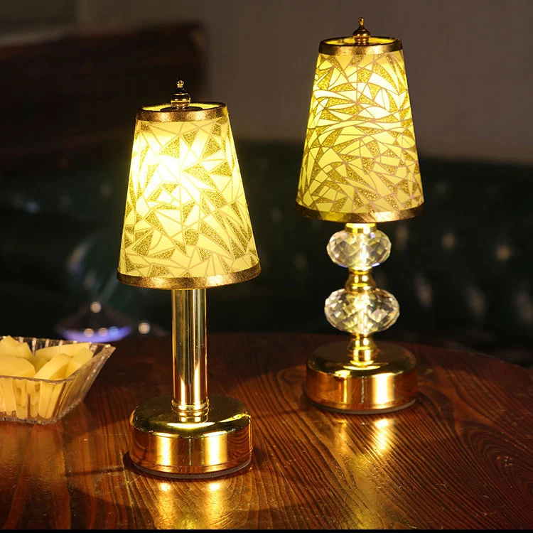 New Listed Decoration Crystal Rechargeable Dining Bedroom Hotel Bar Gold Modern LED Book Light
