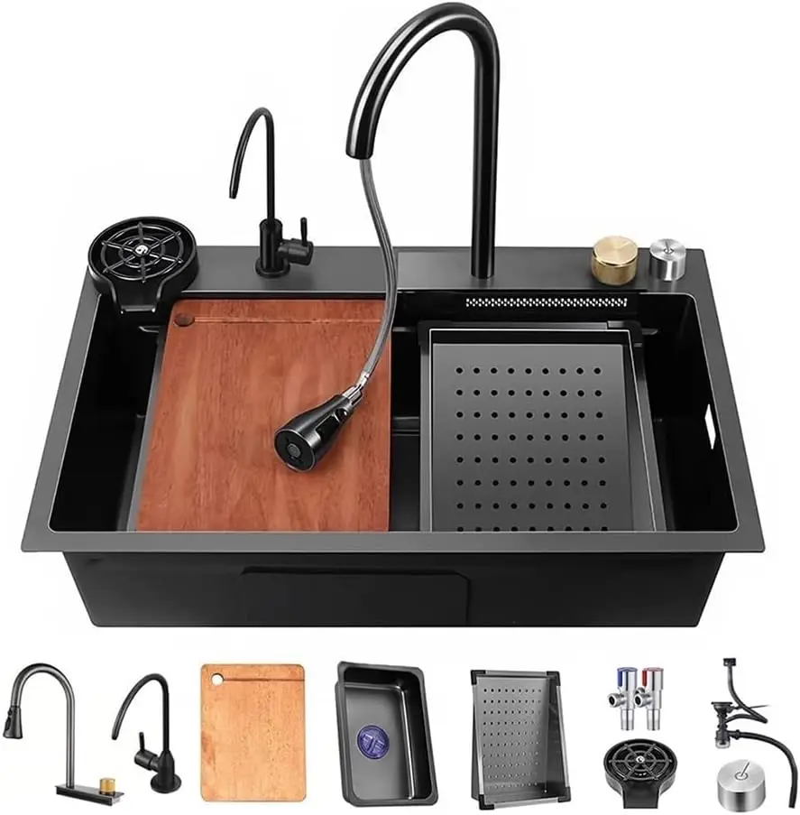 Double Bowl Drop in Kitchen Sink Sink with Strainer Top Mounted 18 Gauge 304 Stainless Steel Wholesale Custom 33 Inch Oem Modern