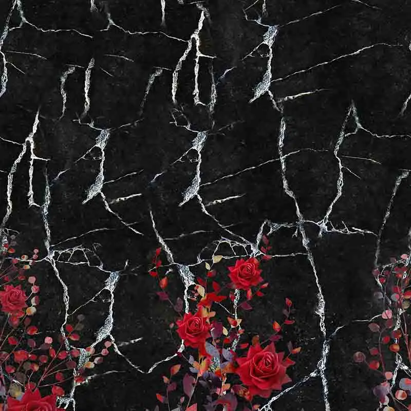 White Chiffon Fabric Wholesale Digital Print Big Flower 100 Polyester Floral Jacquard Chiffon Fabric Printed For Dress