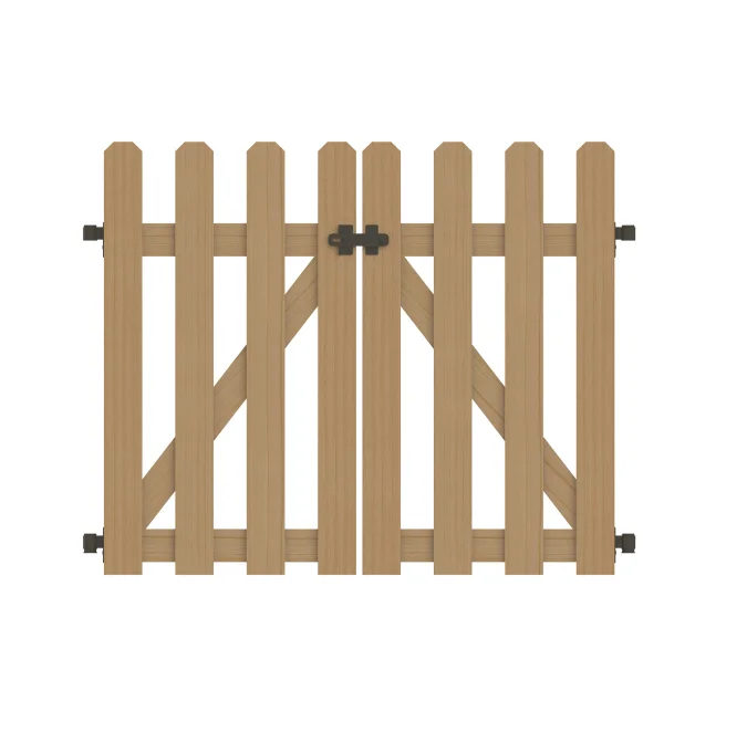 Wood Panel Fence Gate With Easy Install Full Set Parts