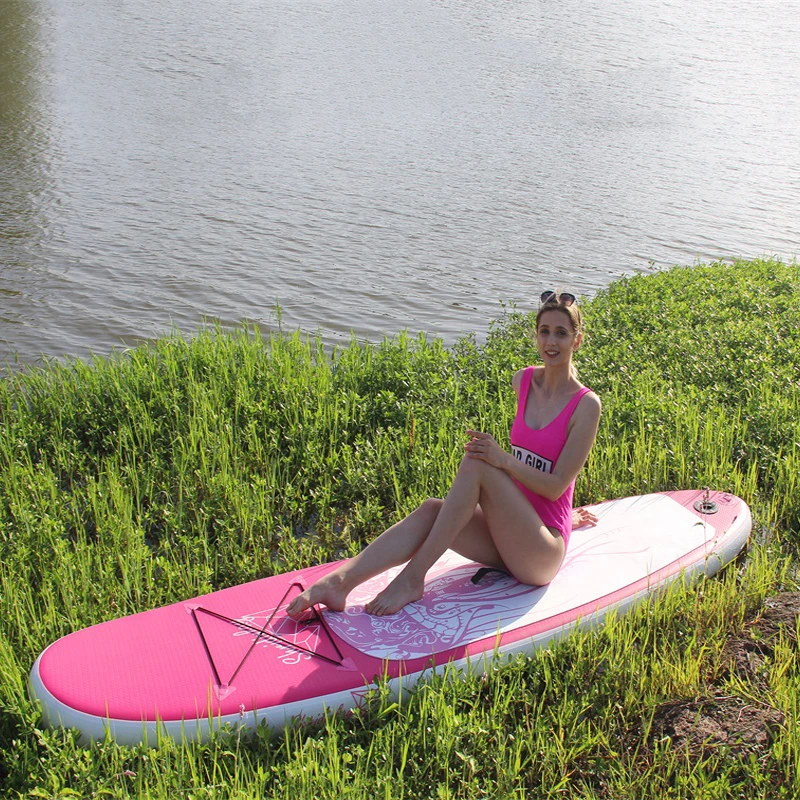 CE Certification ISUP Inflatable Sup Paddle Board Pink Stand Up Boards with free accessories