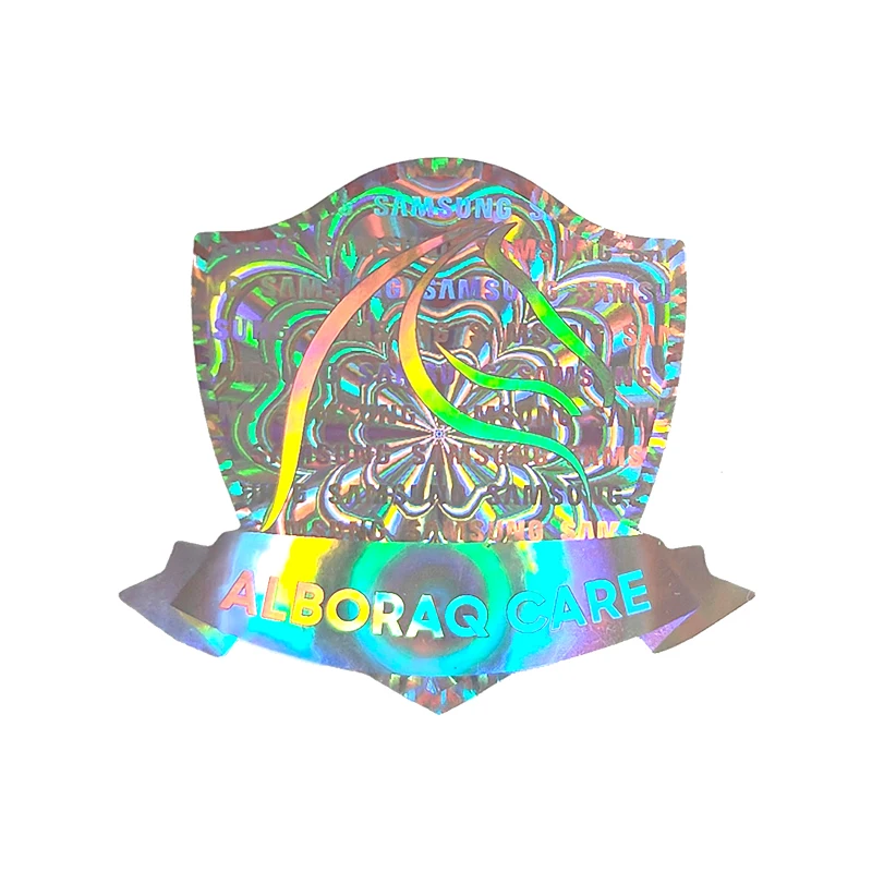 Custom logo PET Anti-counterfeiting Sticker holographic stickers for Information Security sticker