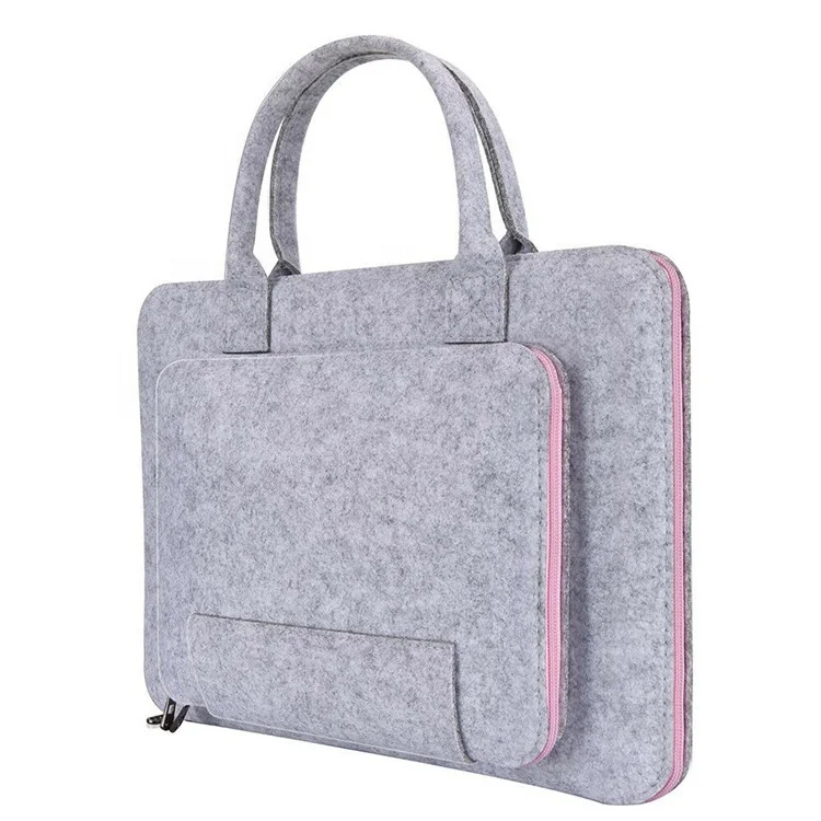 New Trendings Factory Custom felt computer bags laptop tote bag for women