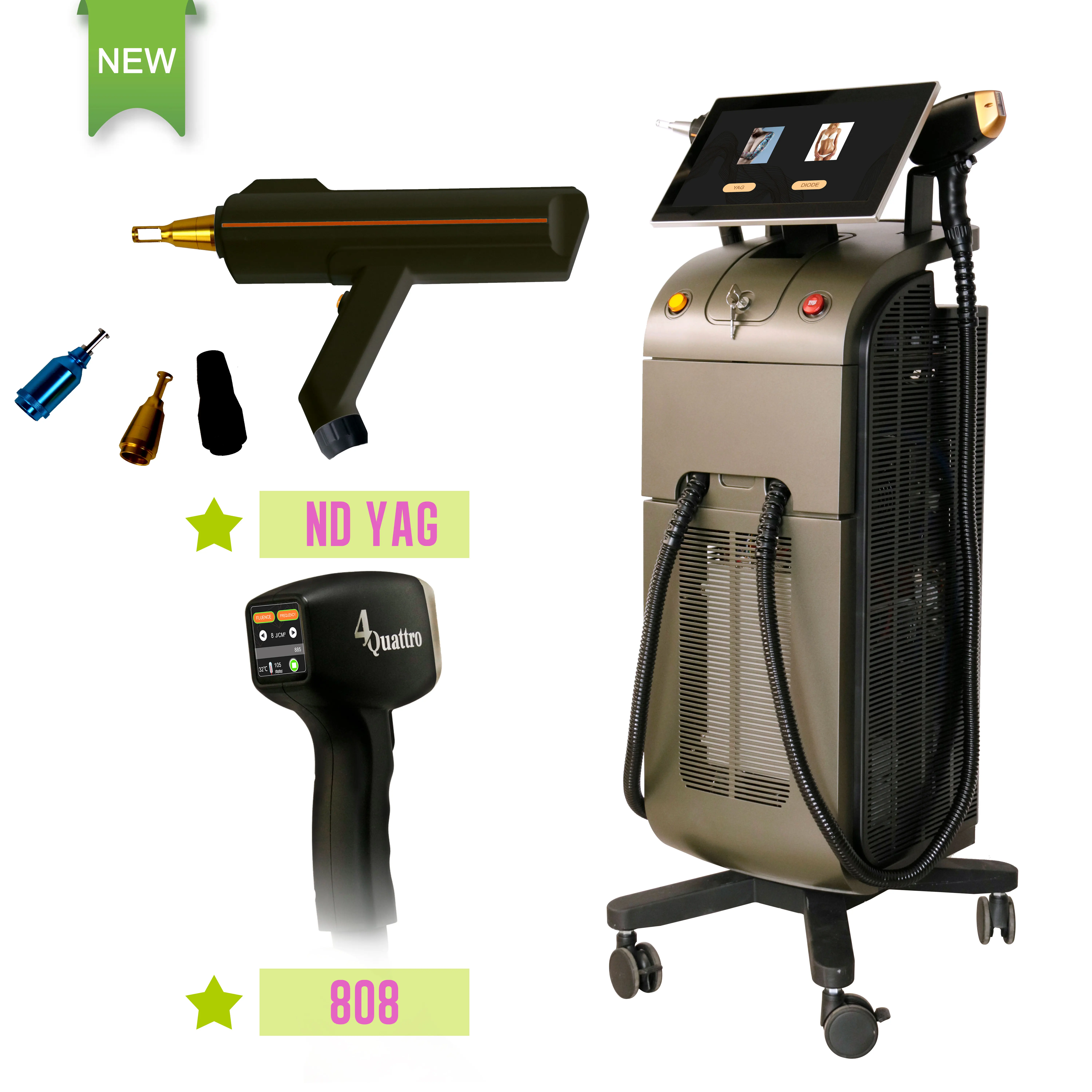 Weifang KM  2 in 1 diode laser hair removal and tattoo removal nd yag laser