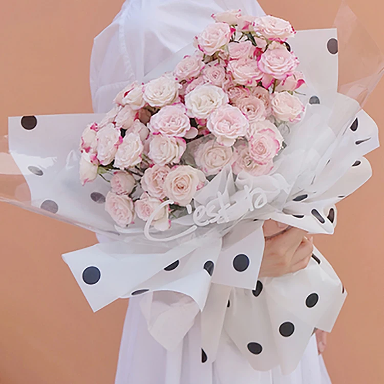 yiwu factory  wholesale korean 100% waterproof matte flower bouquet wrapping paper