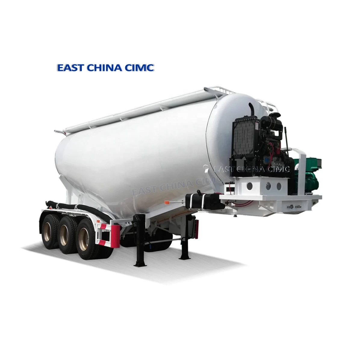 Powder Flour Fly Ash Transport 40 Cubic Meters Light Tanker Aluminum Alloy Bulk Cement Trailer